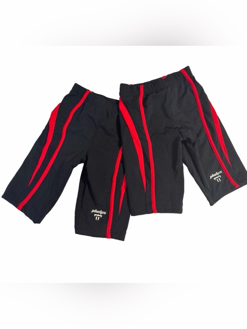 Michael Phelps TWO Competitive Swim Training Bathing Suits Jammers Size 12 Boy